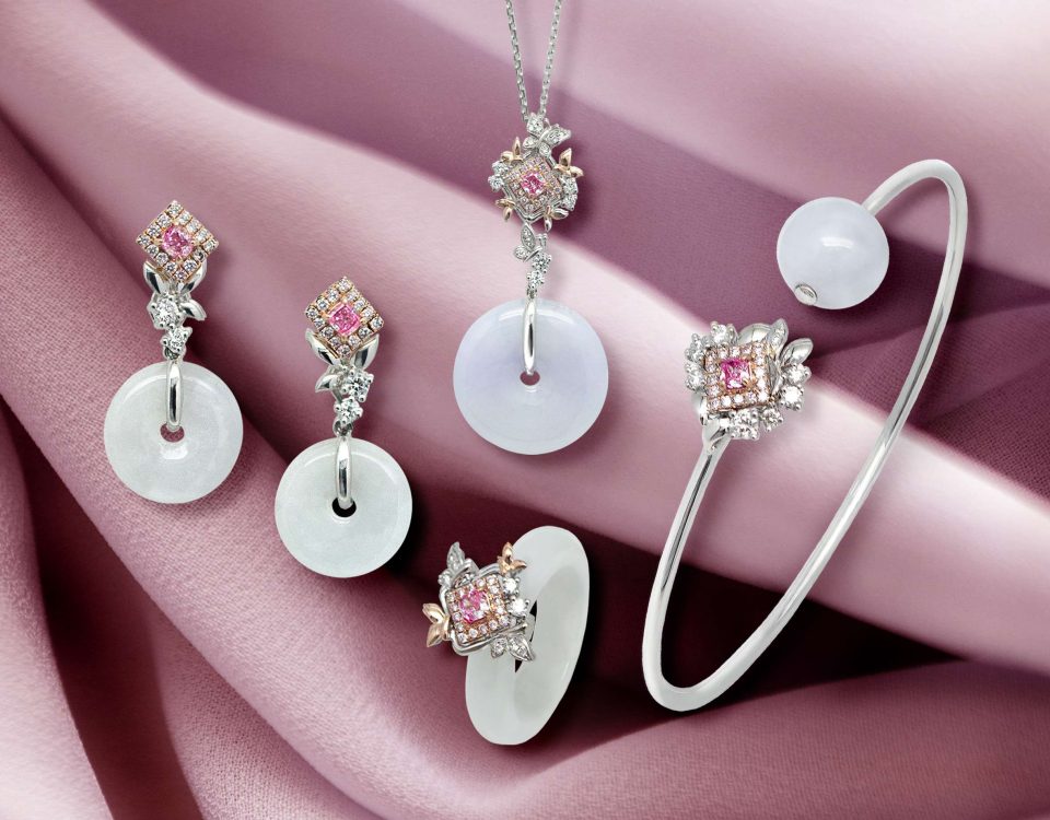 Gen.K Jewelry Tia collection pink diamond Type A jade