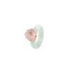 pink fleur white bg