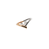 BINDING LOVE RING HALF WHITE HALF ROSE GOLD